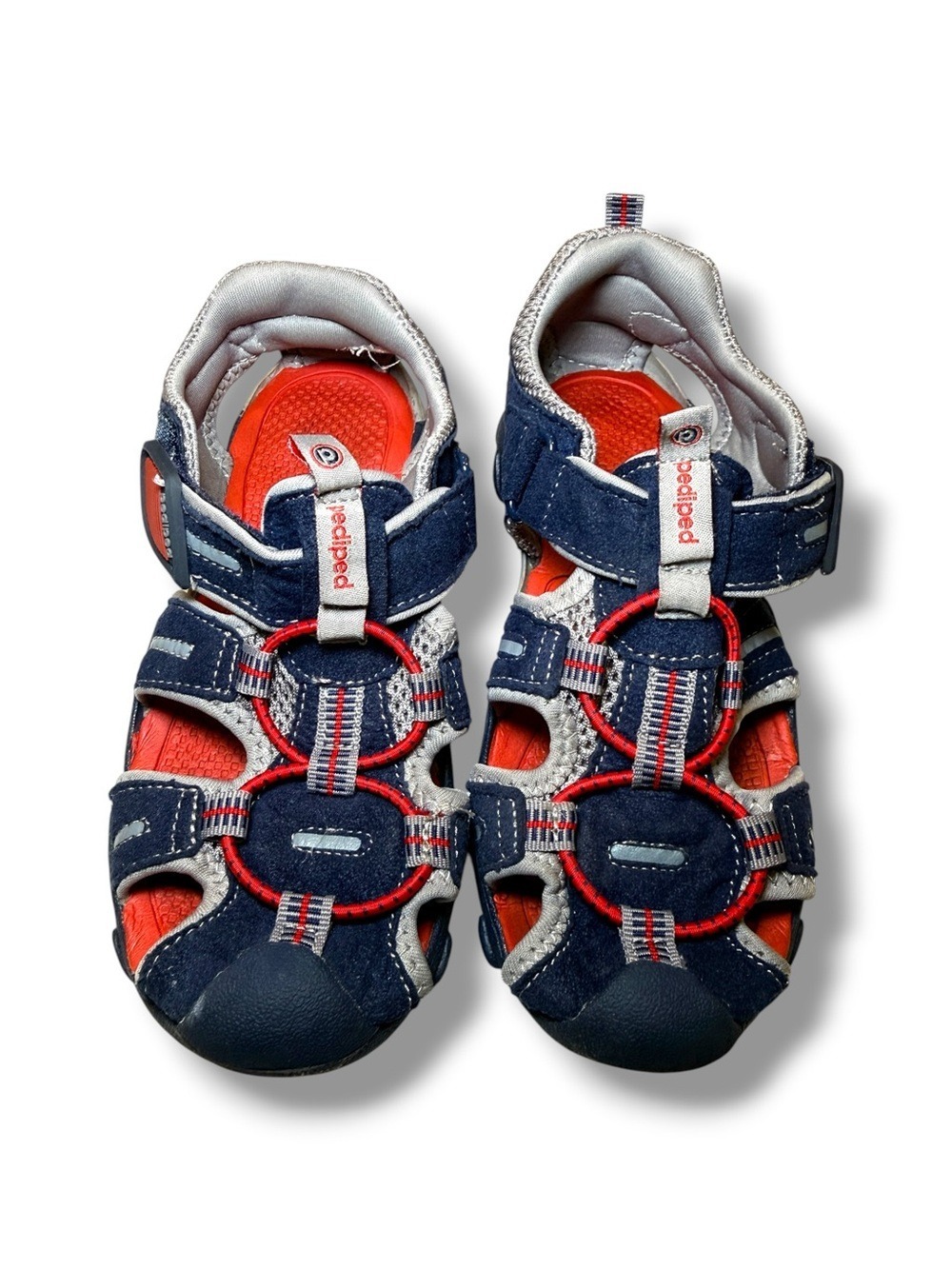Pediped Flex Canyon Navy Blue Red Water Sandals Youth 1Y EU 32
